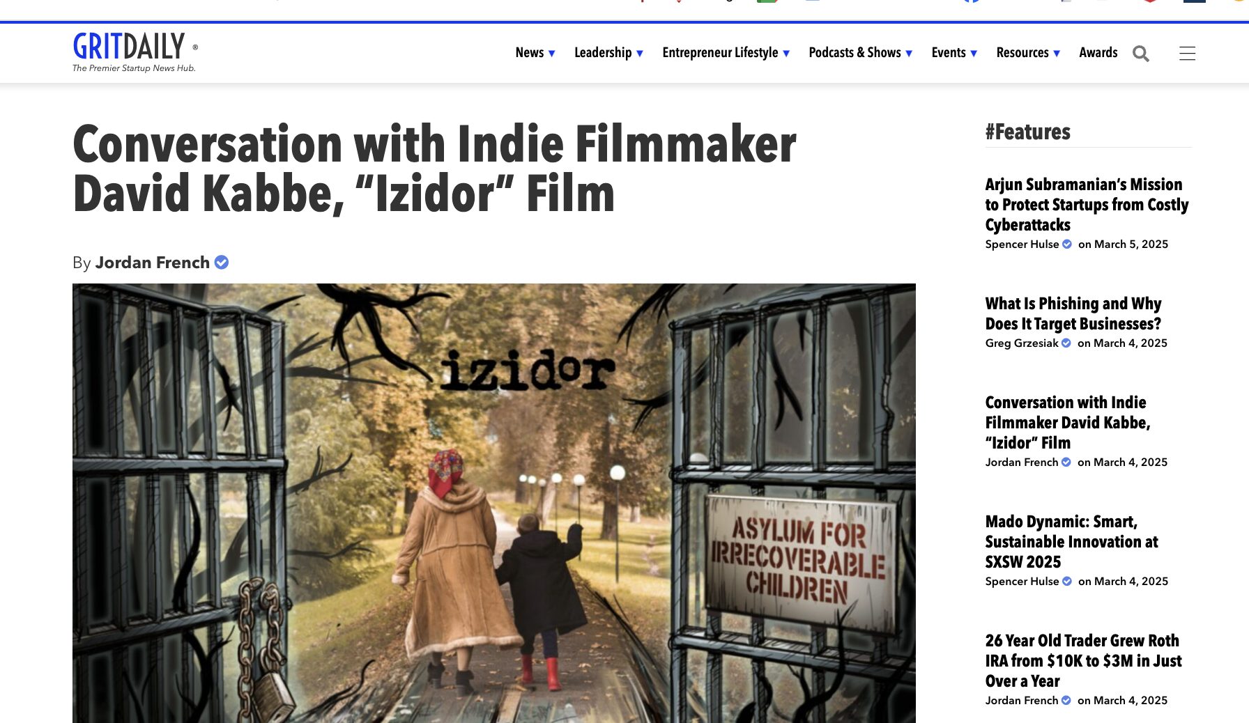 Grit Daily: Conversation with Indie Filmmaker David Kabbe