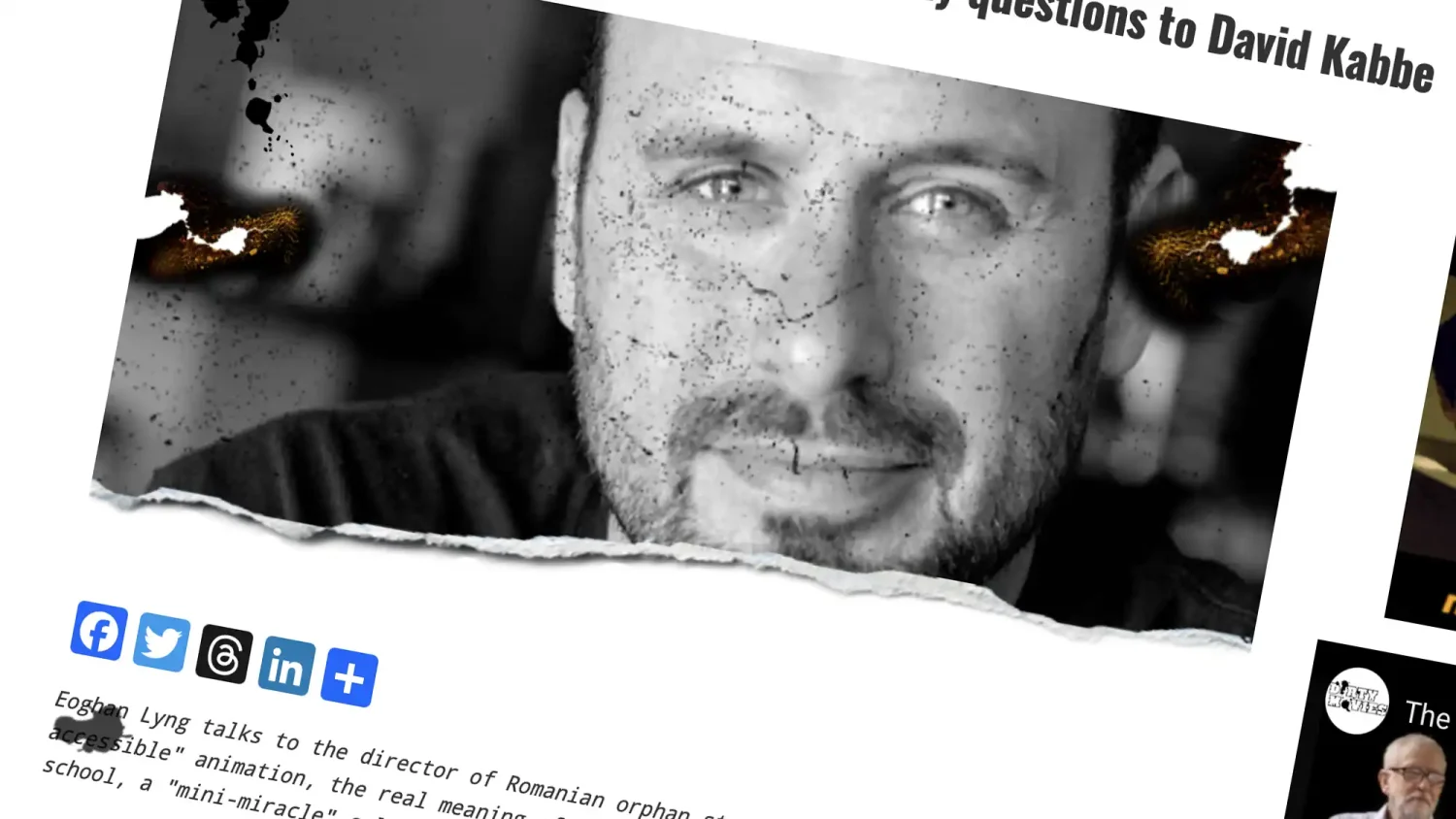 Web page with Dave Kabbe interview