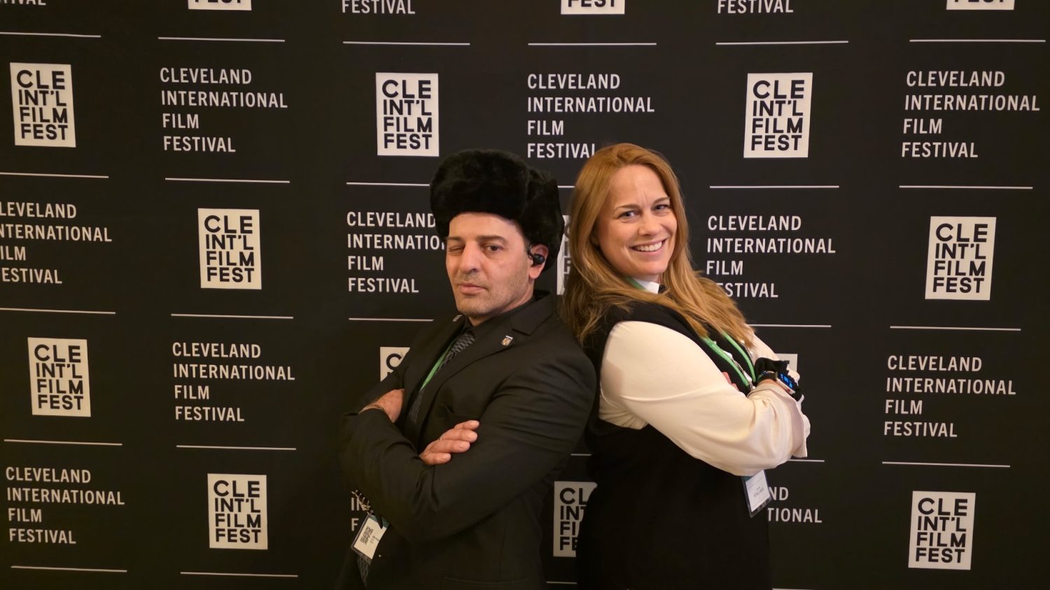 Izidor Ruckel (producer) and Sarah Padbury (writer/producer) at the Cleveland International Film Festival